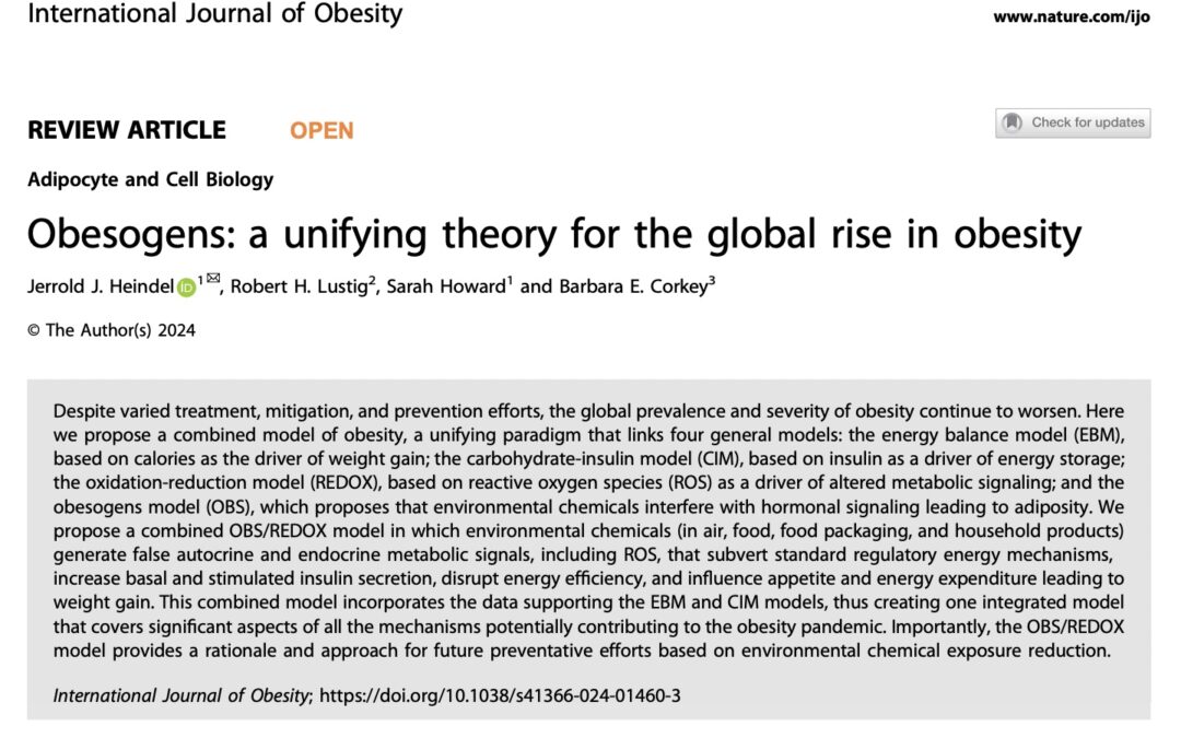 Obesogens: a unifying theory for the global rise in obesity